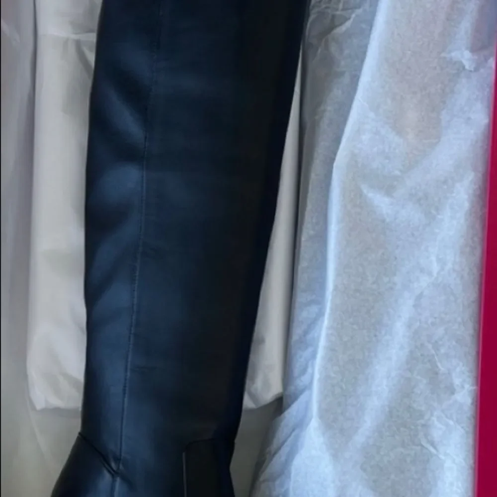 NWT VINCE CAMUTO DEMERRI OVER THE KNEE BLACK BOOTS SEXY LEATHER POINTED … - Picture 8 of 12